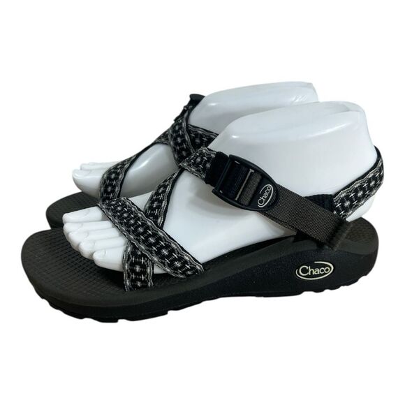 Chaco Z1 Classic Black Grey Strappy Sandal Women Size 8 Trial Hiking Sport - Picture 2 of 12